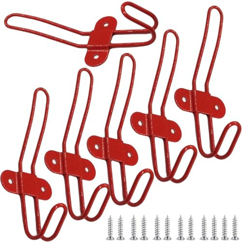 Appendini Da Muro 6 Pezzi Gancio Appendiabiti Per Camera Dei Bambini Gancio Colorato Dietro La Porta Gancio Appendiabiti A Parete Per Appendere Asciugamani Cappelli Cappotti Portafogli Rosso(135mm)