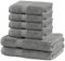 DecoKing 6er Set Baumwolle Qualität 525g/m² 4 Handtücher 50x100 cm und 2 Badetücher 70x140 cm Silber Stahl grau saugfähig Marina
