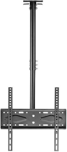 ETHU Soporte de techo para TV LCD LED de 26 a 60 pulgadas, altura ajustable, soporte de pared con inclinación y movimiento giratorio, hasta 45 kg, máx. VESA 400 x 400 mm, color negro