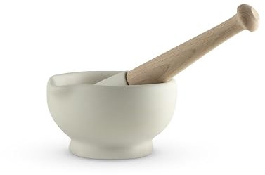 MB947002 Milton Brook Pestle and Mortar, Vitrified Porcelain, Size 0, 10cm Diameter, White