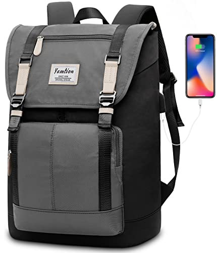 YAMTION 17 Zoll Laptop Rucksack Schulrucksack Herren Schule Rucksack Schulranzen Jungen Teenager Schultasche mit Laptopfach für Universität Schüler,Daypack Damen für Arbeit Reise Freizeit