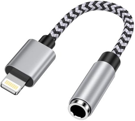 Ocbuo Lightning auf 3,5mm Kopfhörer Adapter, [MFi Zertifiziert] iPhone Aux Adapter, iPhone Klinke Adapter Dongle Audio Kabel Splitter kompatibel mit iPhone 14 Pro Max/14 Plus/14/13/12/11/SE/X/XS/XR/8