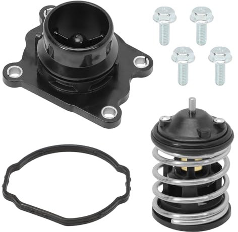 AUROLYNNE Termostato Con Alloggiamento Guarnizione Viti Per E87 E81 E88 E91 E90 X1 E84 X3 X5 Mini Cooper R60 Nero metallizzato