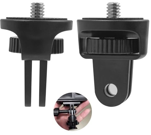 2 Stück 1/4 Zoll Kamera Stativ Adapter mit 360° Drehung, Kunststoff Mini Halterung für Action-Kameras mit Standardgewinde, geeignet für marktübliche Modelle, Helmhalterung, Stativ, Vlog Zubehör