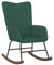 IBUQDDV Chair Lesesessel Relaxstuhl Schaukelstuhl Schaukelstuhl Samt Dunkelgrün für Garten, Schlafzimmer, Wohnzimmer, Ecke, Veranda