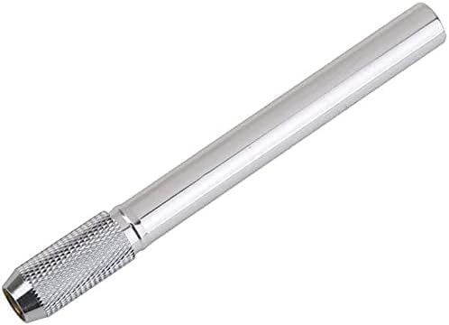 Zhhuoc Silberne Bleistiftverlängerung, Doppelkopf-Bleistiftverlängerung für Künstler, verstellbarer Metallgriff, Stifthalter-Verlängerung für Schule, Büro, Schreibtischbedarf, Halter und Spender