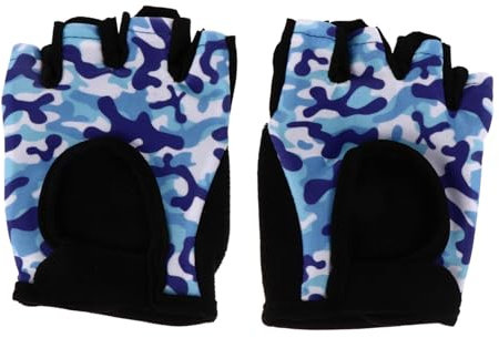 AKOOSY 1paar Junge Mädchen Fahrradhandschuhe Halbe Finger rutschfest Atmungsaktiv Elastisch Für Sport Und Outdoor-aktivitäten Wie Radfahren Wandern Klettern Und Fahren