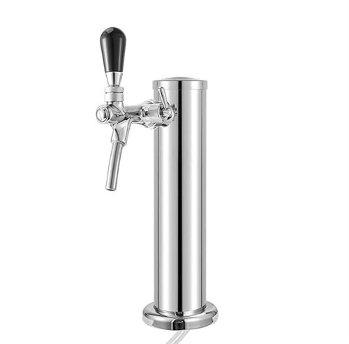 MZSKLW Bierturm, Bier-Kegerator-Zapfanlage mit Einzelhahn, 3-Zoll-Säulen-Fassbier-Zapfanlage, mit komplettem Installationskit