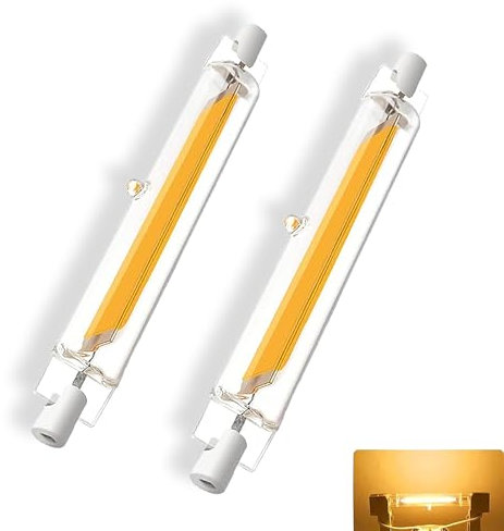 R7S LED 78mm 10W Dimmbar Glühbirnen, LED R7S 78mm 10W Ersatz für 100W Halogen Leuchtmittel, Stab Warmweiß 3000K 1000LM, Kein Flackern, 360°Abstrahlwinkel Lanpen, Einfache Installation 2er Pack