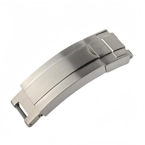 ROUHO 16 x 9mm Edelstahl Uhrarmband Schließe Ersatz Uhrarmband Schnalle Zubehör für Rolex Daytona Oyster Yacht-Master Sea-Dweller