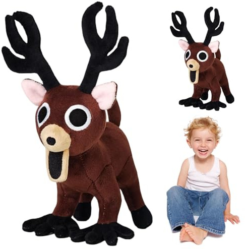 Hirsch Kuscheltier, 99 Nights In The Forest Plüschtier, Hirsch Bösewicht Spielfiguren Plüschtier, Weihnachten Elch Kuscheltier, Hi-rsch Puppe für Kinder, Geschenke für Jungen und Mädchen