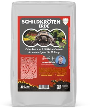 Schildkrötensubstrat 20L Natürliche Schildkrötenerde | Ungedüngter Bodengrund für Terrarium und Gehege, feinkrümelig und grabfähig, ideal für Landschildkröten und Winterstarre