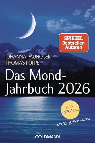 Das Mond-Jahrbuch - Das Mondjahr 2026 - Johanna Paungger - Thomas Poppe - Mosaik-Verlag - Taschenkalender mit Tipps zum Leben mit dem Mond - 14,8 cm x 20,3 cm