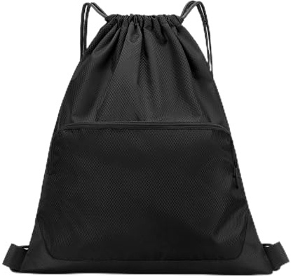 Futuhada Mochila con Cordón Deportiva Impermeable, Bolsa de Gimnasio de Gran Capacidad con Bolsillo Exterior, Saco de Cuerdas para Hombre y Mujer, bolsa de Natación, Viaje, Colegio, Playa