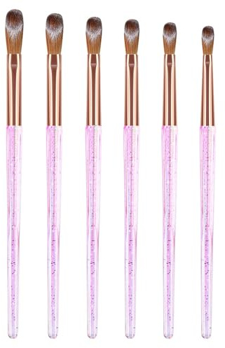 6 Acrylic Nail Brush Set Nail Art Gel Extension Manicure Tools | 6 piece acrylic nail brush set for nail extensions, gel nails, acrylic powder and detailed nail art designs.