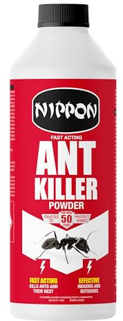 Nippon Ant Killer Powder, Up To 6 Months Control, Indoor And Outdoor Use, Fast Acting, Kills On Contact, Suitable For Cockroaches, Beetles, Earwigs, Silverfish And Woodlice- 500G