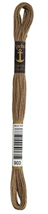 Anchor Six Strand Embroidery Floss 8.75 Yards-Tawny Medium 12 per Box