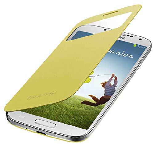 Samsung S View Hülle Schutzhülle Premium Case Cover für Galaxy S4 - Gelb