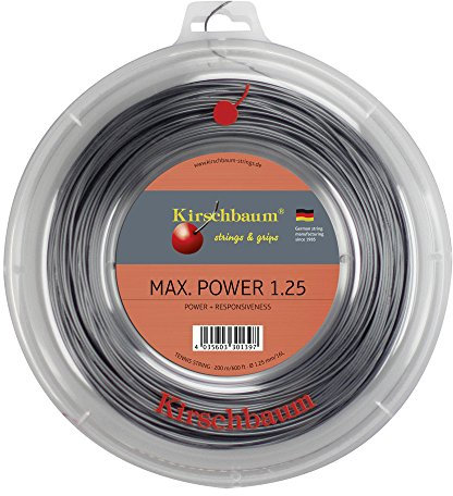 Kirschbaum Saitenrolle Max Power, Anthrazit, 200m, 0105260218100010