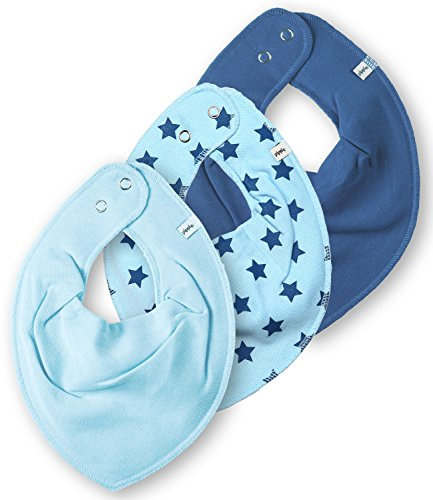 Pippi 3er Pack Halstuch / Dreieckstuch Baby Kinder Balka blau in mehrfarbig