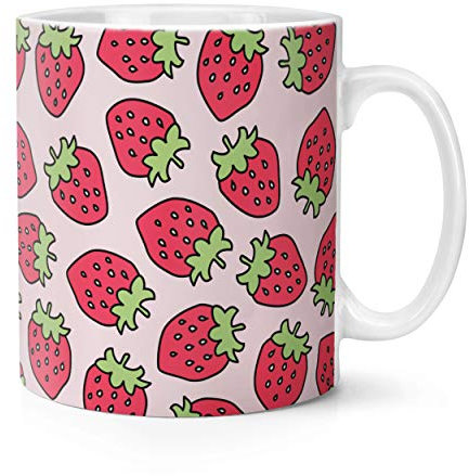 Fraise Rose Motif 10 oz Tasse