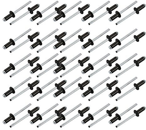 sourcing map 50 Stücke Aluminum Offenes Ende Rund Kuppel Kopf Blinde Niete M5x10mm DE de