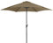 Doppler derby Basic Lift NEO 300 cm - Großer, runder Sonnenschirm für den Garten - Mit Kurbel - Regenabweisend - ca. 300 cm - Greige