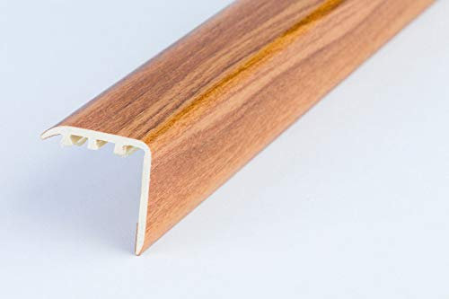 Plastic Stair Nosing Wooden Edge Protection Oak Beech KP-3030 TMW Profiles (Gold Walnut)