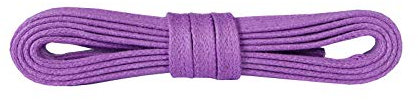 Kaps Lacci Cerati Per Scarpe Piatte, 100% Cotone di Alta Qualitá, Colorati, 5 mm 0,19 pollici - di larghezza, Made in Europe (120 cm – 47 pollice – 6-8 paia di occhielli / 92 - Viola)