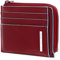 Piquadro Porta Carte di Credito in Pelle, Accessori da Viaggio-Portafogli Unisex-Adulto, Rosso, 11,50 x 8,00 x 1,00 (cm)