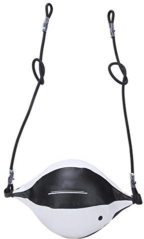 Aufblasbarer Boxball, Double End Aufblasbarer Hängende Boxgeschwindigkeit Rebound Ball Punching Trainingsausrüstung(Schwarz und weiß)