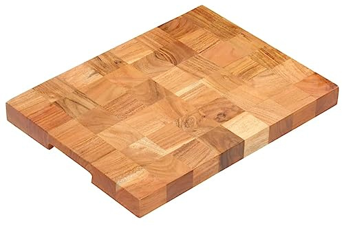 vidaXL Hackblock 40×30×3,8 cm Akazie Massivholz