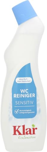 Klar WC Reiniger sensitiv 6x750ml, ohne Duft, für Toiletten & Urinale, Gegen Kalk, Urinstein, Schmutz, vegan