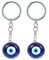 Tnfeeon 2Pcs Evil Eye Schlüsselanhänger, Türkisch Blue Eye Schmuck Lucky Eye Schlüsselanhänger Legierung Amulett Charm Anhänger für Glücksschutz