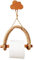 LNJ Toilettenpapierhalter - Klopapierhalter Holz Ohne Bohren - Klorollenhalter Wandhalterung - Multifunktion Küchenrollenhalter Wandmontage - Klopapierrollenhalter Für Küche Und Badzimmer (Wolken)