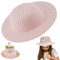 Sombrero de paja de Pascua de primavera, sombrero rosa, arte y manualidades, sombrero de caza de huevos de Pascua, base de sombrero de verano para decorar sombrero de Pascua para fiestas de eventos de