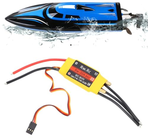 Brushless ESC, 30A 5V/2A BEC-Ausgang Linear Motor Elektrischer Geschwindigkeitsregler ESC Zweiwege-Steuerung für RC-Bootsmodell Luftbootmodell Unterwasserpropeller Zubehör