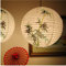 2pcs 35 Cm De Papier Lampadaire Lanterne Chinoise Bamboo Motif De Style Lampadaire Décoration Lumineuse De Style Oriental