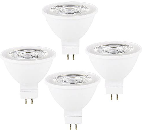 ZRJIA 4 stück GU5.3 MR16 Led Birne 6W AC 230V Kaltweiß 6000K 60W GU5,3 Halogenlampe Äquivalent,6 Watt GU 5,3 Sockel Glühlampen, Kein Flimmern,600LM Nicht- dimmbar 120°Lichtstromwinkel