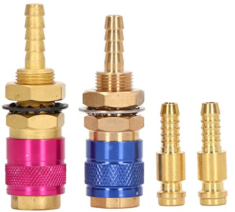 Wassergekühlter und Gasadapter-Schnellanschluss, Messing-Schnellanschluss für PTA DB MIG WIG-Schweißbrenner(10mm)
