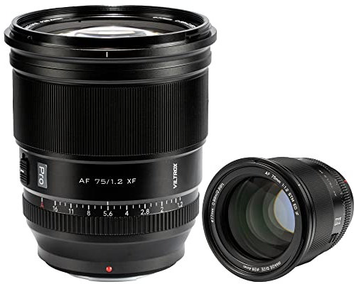 VILTROX AF 75mm f/1.2 Pro XF Objectif APS-C Grande Ouverture pour Fuji X Mount x-A7 X-T30 X-T4 X-E4 X-Pro3 X-T200 X-S10 Noir