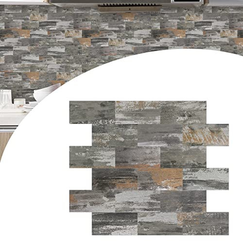 LZQ 10 Fogli di Piastrelle Adesive Impermeabili per Paraschizzi, Bagno (Tipo A)