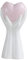 Vase en céramique en forme de cœur pour fleurs, tenant la main, vase à fleurs pour décoration de salon, maison, bureau, mariage (rose)