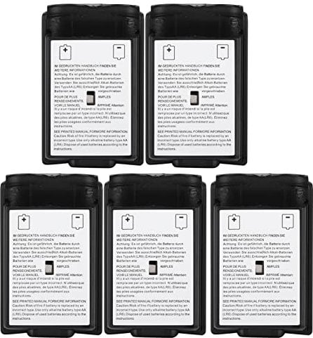 SYH&AQYE 5 PCS Xbox360 Battery Pack Cover, Oil Injection Process Wireless Controller Shell Case Kit, Universal Replacement Wear Resistant Battery Covers(Black)