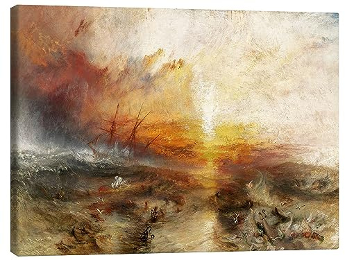 Posterlounge Das Sklavenschiff Leinwandbild von Joseph Mallord William Turner 40 x 30 cm Orange Wandbilder Wanddeko