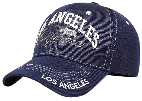 Sporty Baseballcap Los Angeles LA Kalifornien USA Vintage Style Cap Herren Damen (Navy)