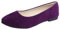 Flat Shoes for Women Slip On Comfortable Walking Ballerina Shoes Ladies Cute Ballet Flats Pumps Low Wedge Dolly Shoes Purple, 7.5 UK