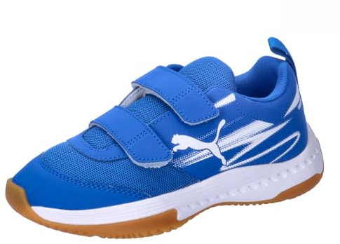 PUMA Unisex Kids Varion Ii V Jr Indoor Court Shoe, Puma Team Royal Puma White Gum, 1 UK