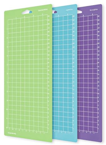 ANCLLO Joy-Matte für Cricut, 3 Stück, Schneidematte, 11,4 x 30,5 cm, niedrige Viskosität, mittlere Viskosität, hohe Viskosität, kompatibel mit Cricut Cameo