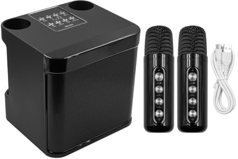 WANGCL Mini Karaoke Speaker Portable Microphone with Speaker Support Bluetooth AUX USB TF Card Input for Home Karaoke Party